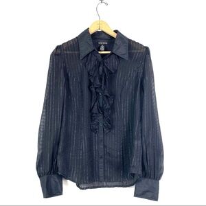 Lucky Brand | Metallic Stripe Button Down Top